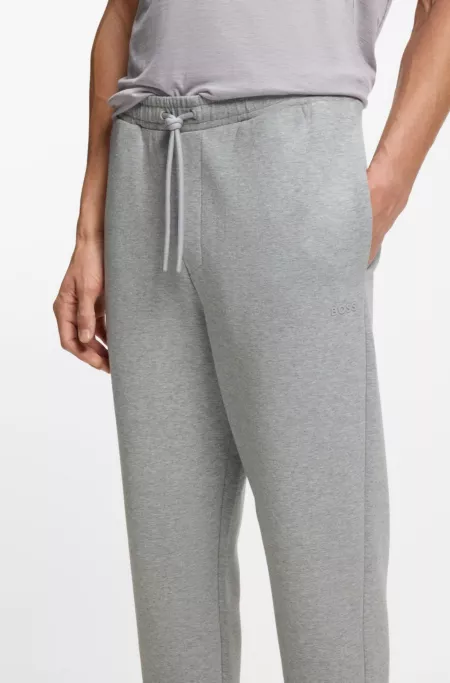 Stretch-cotton tracksuit bottoms with logo detail