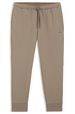Stretch-cotton tracksuit bottoms with logo detail