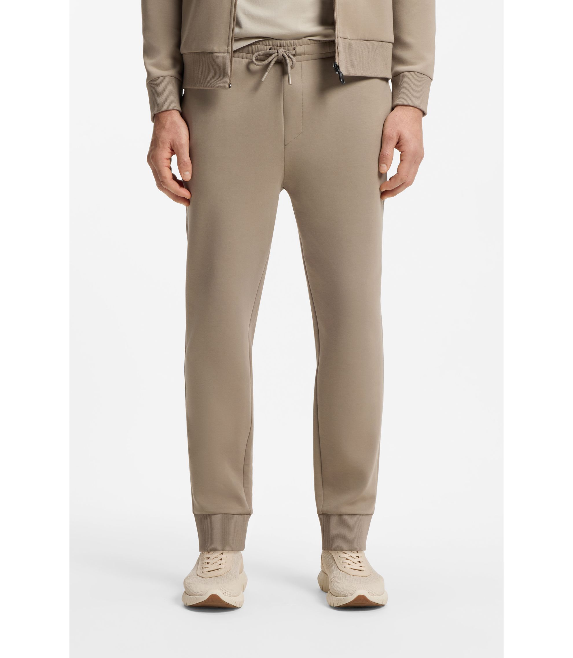 Jogginghose aus Stretch-Baumwolle mit Logo-Detail