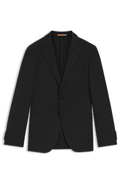 Slim-fit blazer in virgin wool and silk