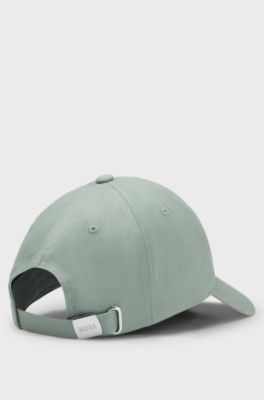 Cotton-twill cap with tennis-theme logo embroidery, Light Green