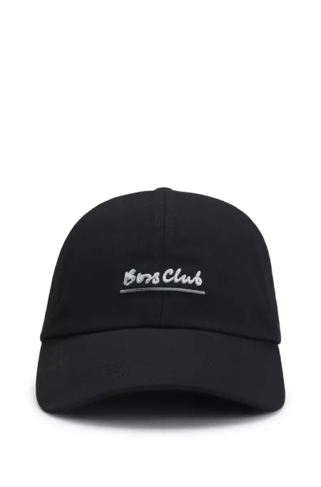 Cotton-twill cap with embroidered slogan