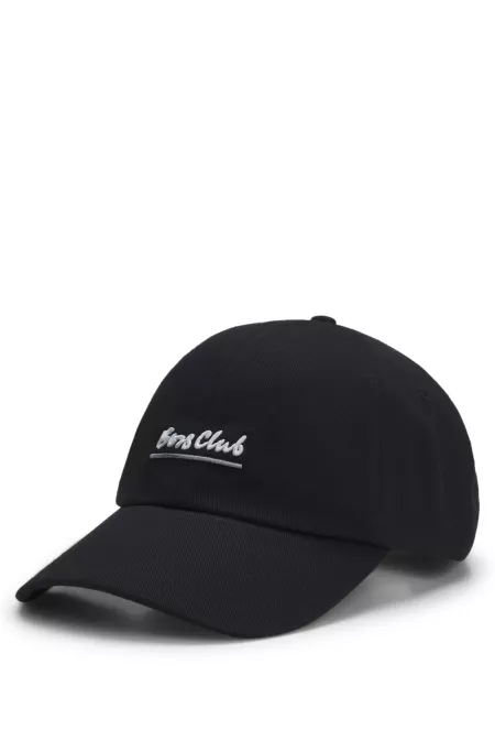 Cotton-twill cap with embroidered slogan