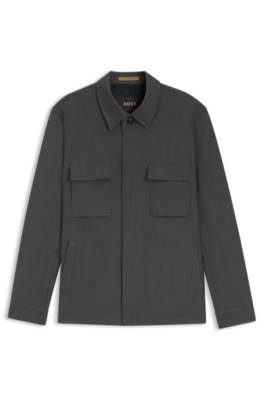 Relaxed-fit overshirt in water-repellent wool 1