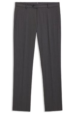 Regular-fit trousers in water-repellent virgin wool