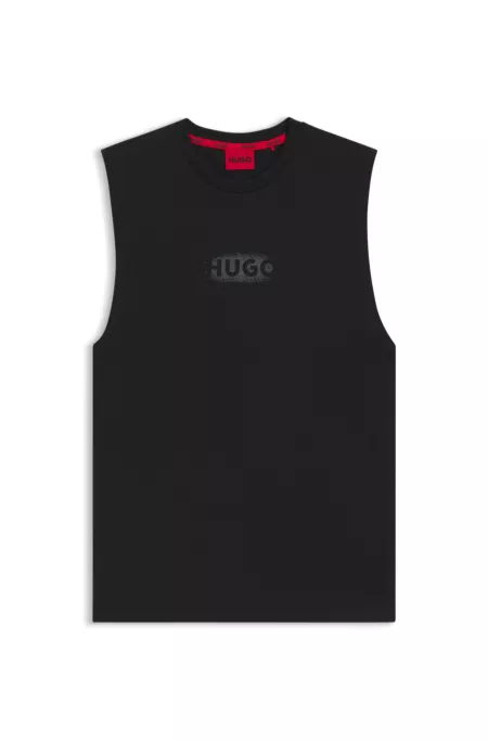 Tanktop aus Baumwoll-Jersey mit Logo-Print