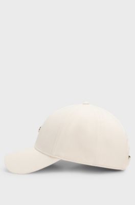 Stretch-cotton cap with Double B monogram, Natural