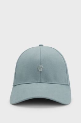 Stretch-cotton cap with Double B monogram, Light Blue