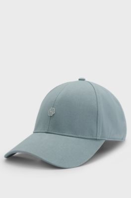 Stretch-cotton cap with Double B monogram, Light Blue