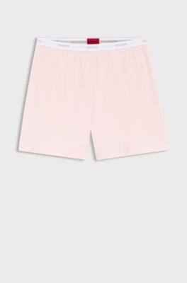Stretch-cotton pyjama shorts, Light Pink