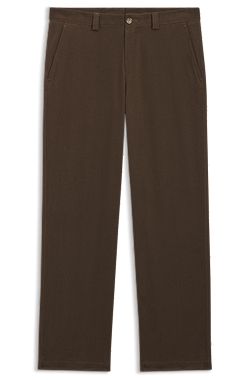 Tapered-fit trousers in brushed stretch cotton