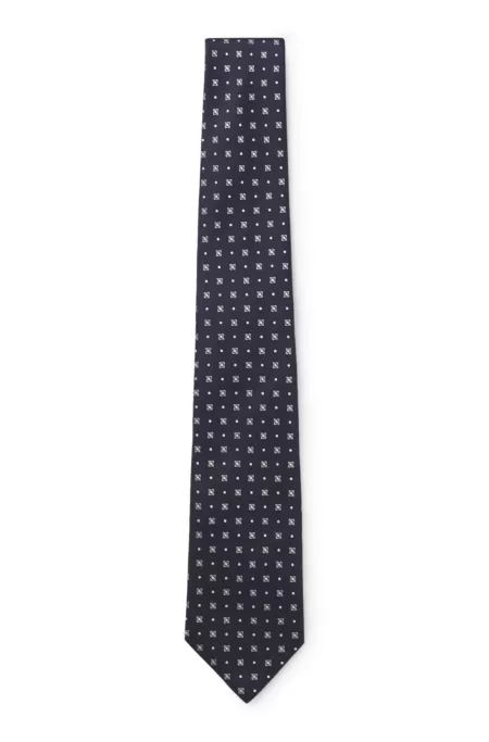 Silk tie with jacquard pattern
