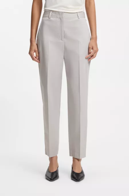 Pantalon Tapered raccourci en coton stretch