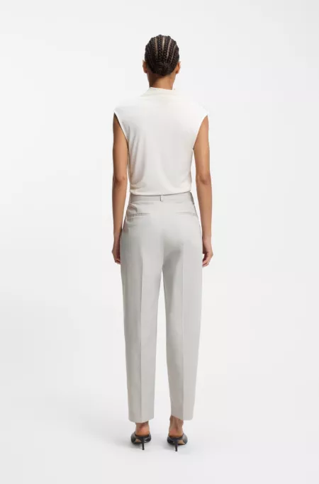 Pantalon Tapered raccourci en coton stretch