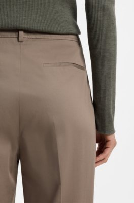 Boss Tapered-fit cropped trousers in stretch cotton chinos dam – bild 3