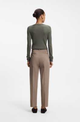 Boss Tapered-fit cropped trousers in stretch cotton chinos dam – bild 2