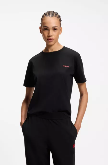 Relaxed-Fit Pyjama-Top aus Stretch-Baumwolle