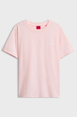 Stretch-cotton pyjama top, Light Pink