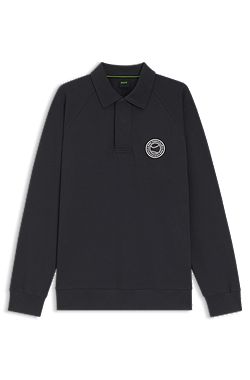 Cotton-blend sweatshirt with tennis artwork