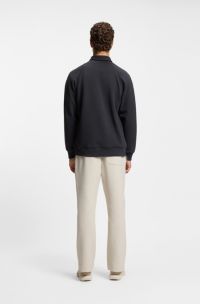 Cotton-blend sweatshirt with tennis artwork, Dark Blue