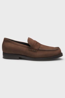 Mocassins Dressletic en cuir su&eacute;d&eacute;, Marron fonc&eacute;