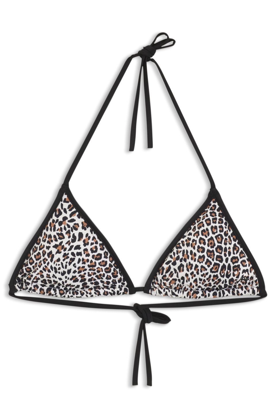 Triangle bikini top with stacked logos