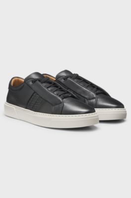 Gary trainers with woven details, Black