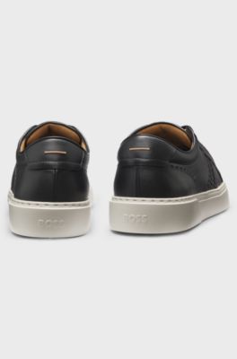 Gary trainers with woven details, Black