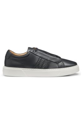 Gary trainers with woven details, Black