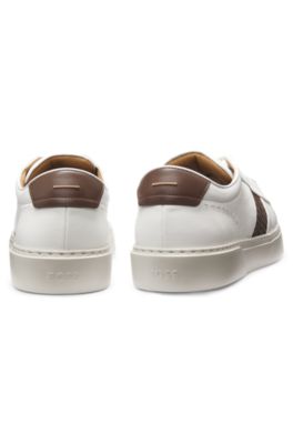 Gary trainers with woven details, White