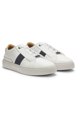 Gary trainers with woven details, White