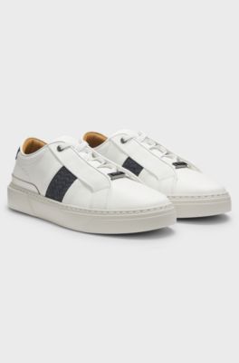 Gary trainers with woven details, White
