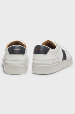 Gary trainers with woven details, White