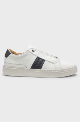Gary trainers with woven details, White