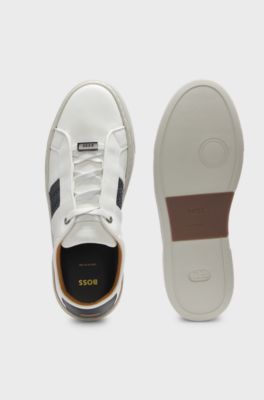 Gary trainers with woven details, White