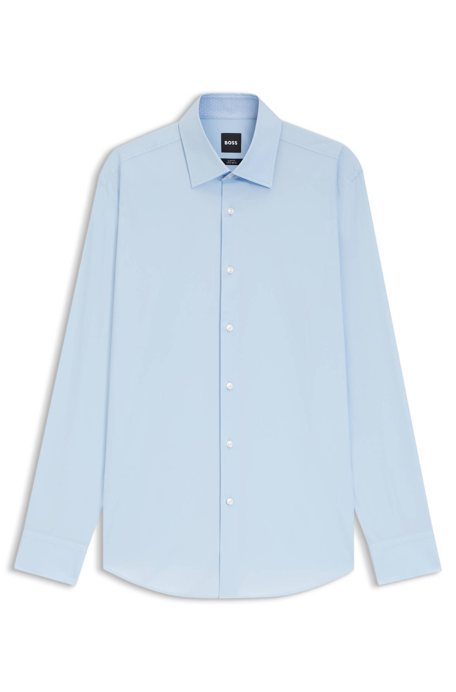 Boss Slim-fit shirt in easy-iron stretch-cotton poplin skjortor & blusar herr – bild 4