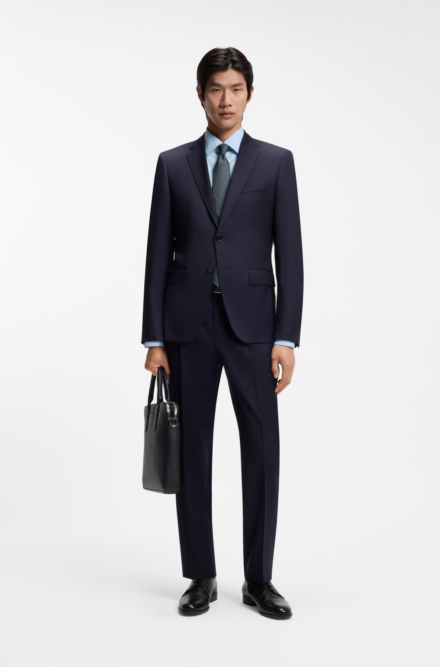 Boss Slim-fit shirt in easy-iron stretch-cotton poplin skjortor & blusar herr – bild 2