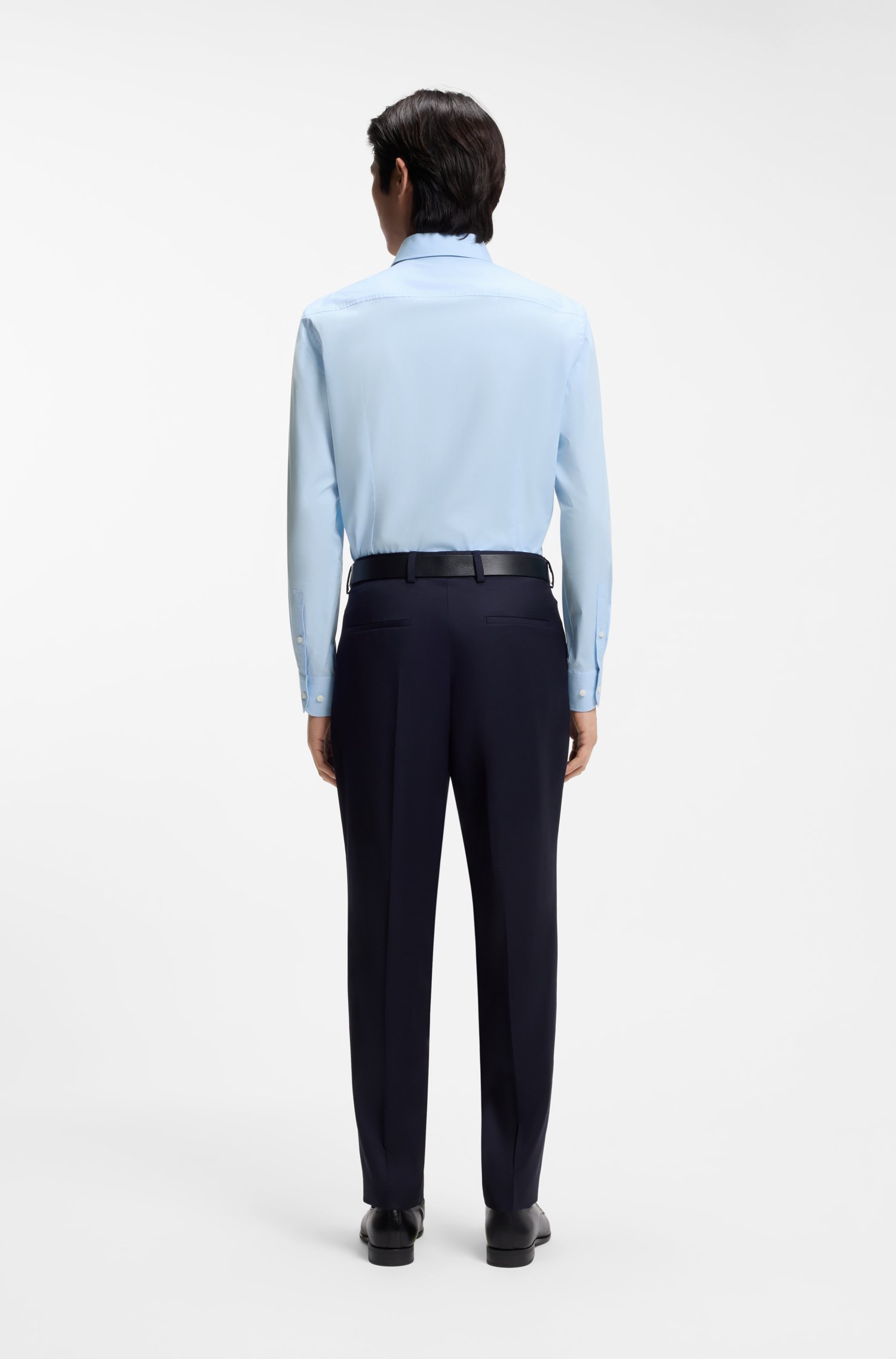 Boss Slim-fit shirt in easy-iron stretch-cotton poplin skjortor & blusar herr – bild 3