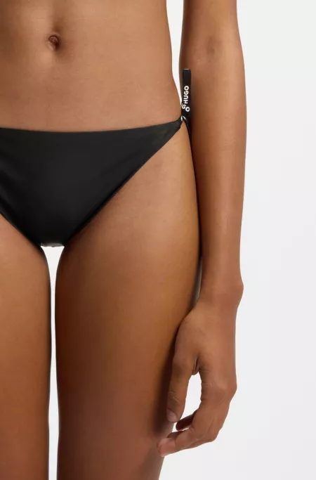 Bikini bottoms with logo ties
