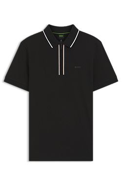Active Slim-fit polo shirt in moisture-wicking stretch cotton