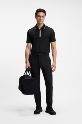 Boss Active Slim-fit polo shirt in moisture-wicking stretch cotton pikéer herr – bild 2