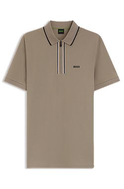 Active Slim-fit polo shirt in moisture-wicking stretch cotton
