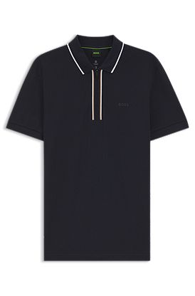 Active Slim-fit polo shirt in moisture-wicking stretch cotton