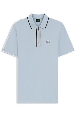Active Slim-fit polo shirt in moisture-wicking stretch cotton