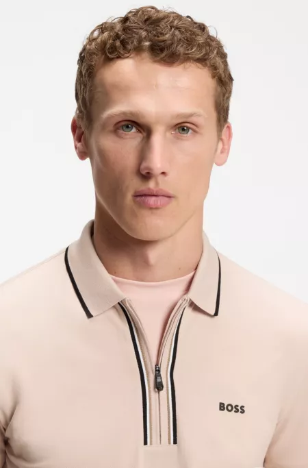 Active Slim-fit polo shirt in moisture-wicking stretch cotton