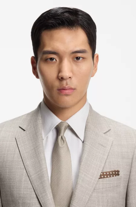 Italian-silk pocket square with double print