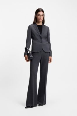 Extra slim-fit blazer van hoogwaardige stretchjersey met dessin, Bedrukt