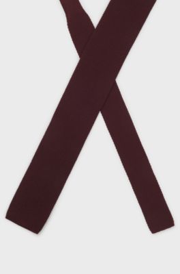 BECKHAM&nbsp;x&nbsp;BOSS Strickkrawatte aus Wolle, Dunkelrot