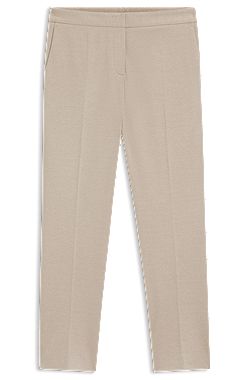 Slim-fit trousers in patterned performance-stretch jersey