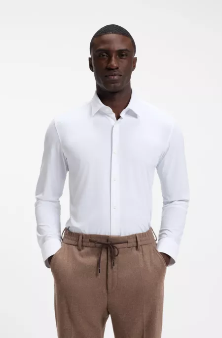 Chemise Slim Fit en jersey stretch performant